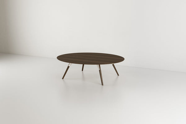 Tronk Clarke Coffee Table - Oval Small Walnut Black