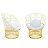 BEND Peacock Cushions Sunbrella White 