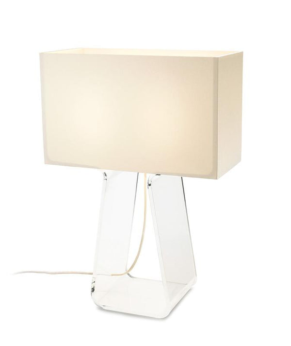 Pablo Tubetop Table Lamp Silver & Clear Small 