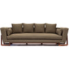 ARTLESS LRG Sofa & Ottoman w/ Walnut Base 