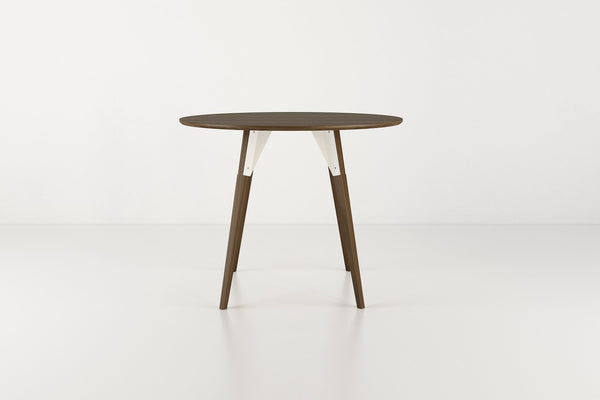 Tronk Clarke Dining Table - Circular Small Walnut Black