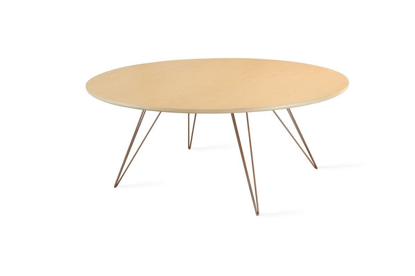 Tronk Williams Coffee Table - Oval Thin Maple Blood Red