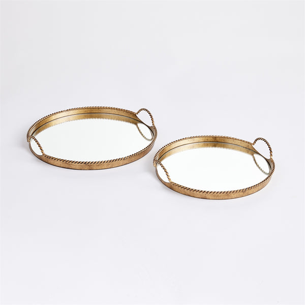 Napa Home & Garden Braiden Decorative Mirrored Trays - Set of 2