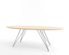 Tronk Williams Coffee Table - Oval Thin Maple Gray