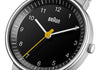 Braun BN-31BKSLMHL Ladies’ Black Dial, Stainless Steel Mesh Band 