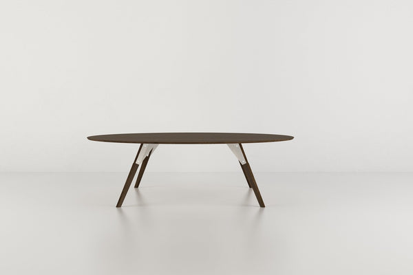 Tronk Clarke Coffee Table - Oval Small Walnut Black