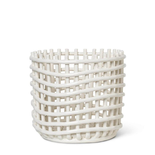 Ferm Living Ceramic Basket Small Cashmere 