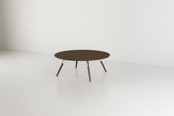 Tronk Clarke Coffee Table - Circular Small Walnut Black