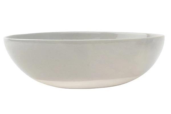 Canvas Home Shell Bisque Round Serving Bowl Blue 