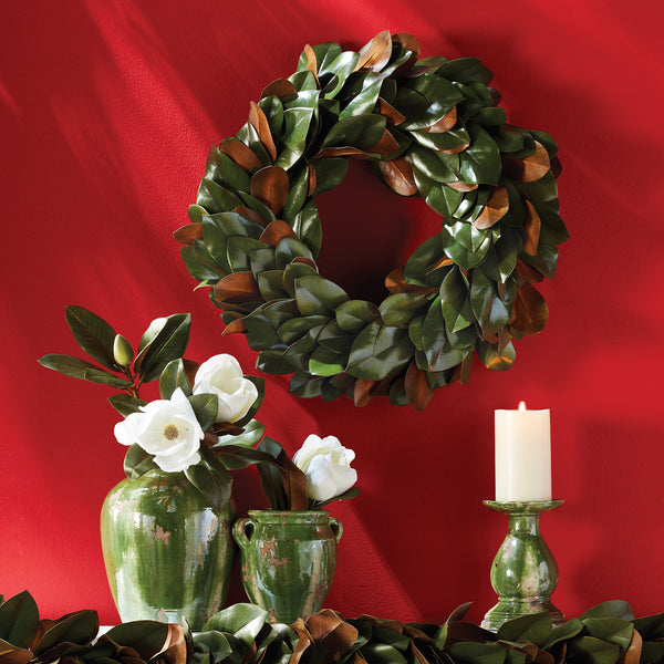 Napa Home & Garden Grand Magnolia Leaf Wreath