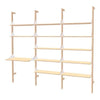 GUS Branch-3 Desk Shelving Unit Upright Ash Blonde/Brackets White/Desk Ash Blonde 