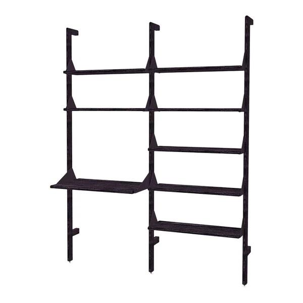 GUS Branch-2 Desk Shelving Unit Upright Ash Black/Brackets Black/Self Ash Blonde 
