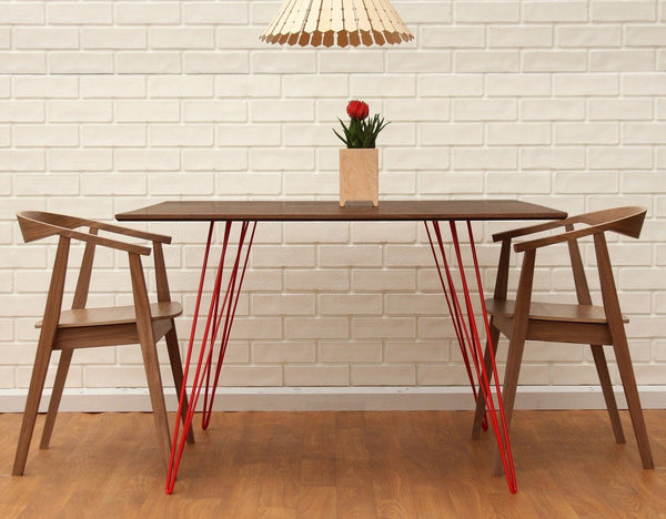 Tronk Williams Dining Table - Rectangular Small Maple Blood Red