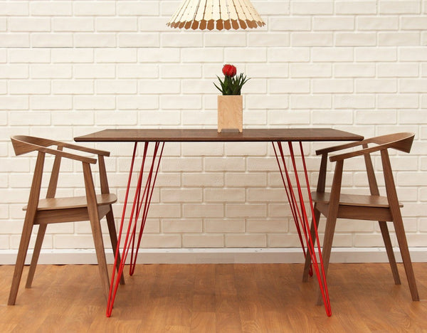 Tronk Williams Dining Table - Square Small Maple Blood Red