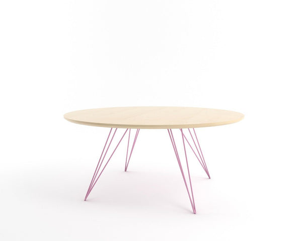 Tronk Williams Coffee Table - Circular Small Maple Blood Red