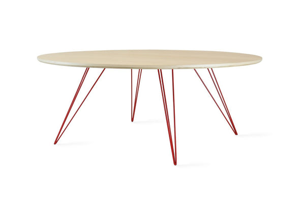 Tronk Williams Coffee Table - Circular Small Maple Blood Red