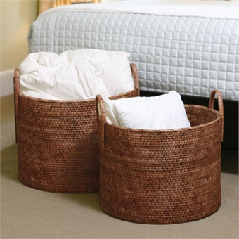 Napa Home & Garden Burma Rattan Hampers w/ Handles - Set of 2