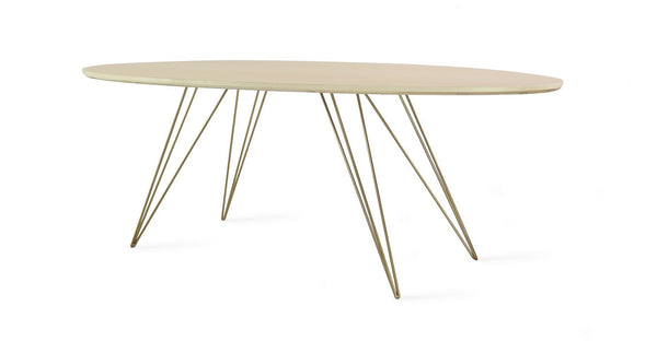 Tronk Williams Coffee Table - Oval Thin Maple Blood Red