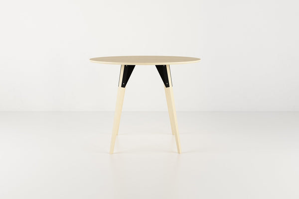 Tronk Clarke Dining Table - Circular Small Walnut Black