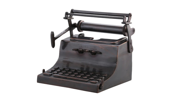 Moe's Typewriter Sculpture Antique Copper