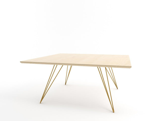 Tronk Williams Coffee Table - Square Small Maple Blood Red