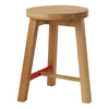 Another Country Stool Two Oak with Red Dowel 