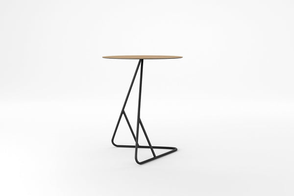 Tronk James End Table Black Base / Black Oak Top 