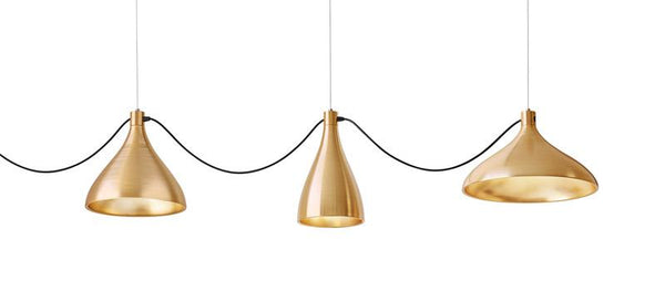 Pablo Swell String Linear Pendant Black / Brass 