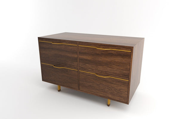 Tronk Chapman Small Storage Dresser Walnut Black 