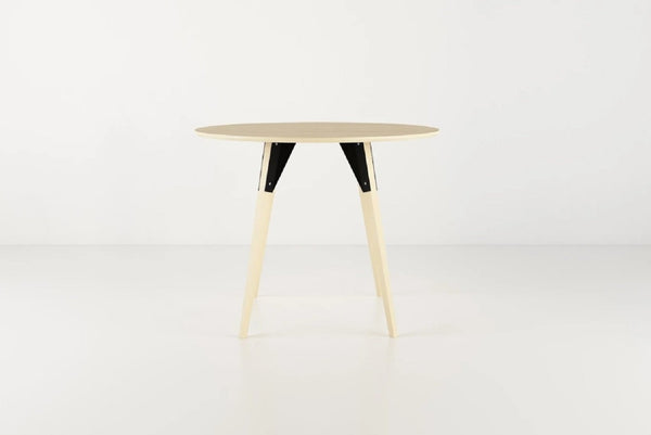 Tronk Clarke Dining Table - Circular Small Walnut Black