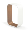 Pablo Contour Table Lamp White & Walnut Small 