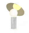 Pablo Bola Disc Table Lamp Carrara White / Brass 