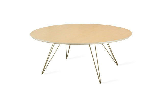 Tronk Williams Coffee Table - Oval Thin Maple Blood Red