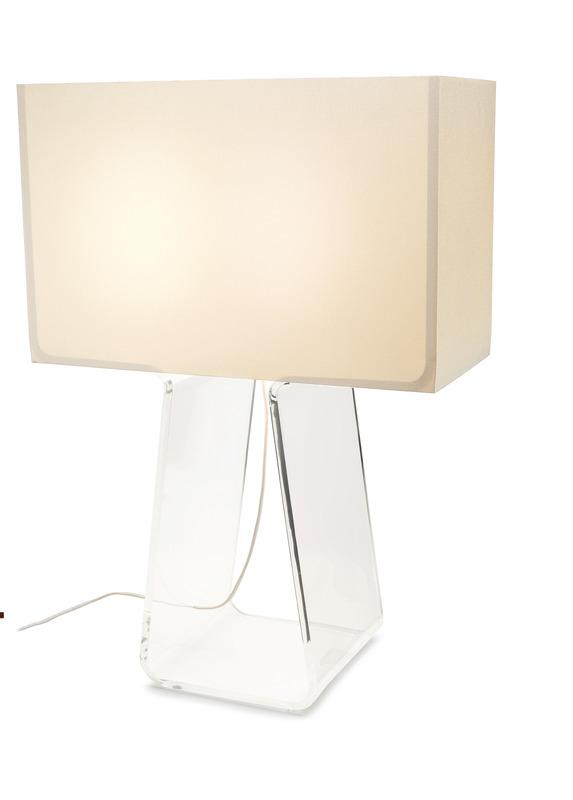 Pablo Tubetop Table Lamp Silver & Clear Small 