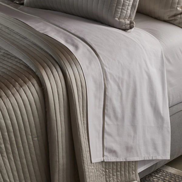 Ann Gish Cotton Sheet Set w/ Charmeuse Trim