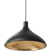 Pablo Swell Single Pendant - Wide Black / Brass 