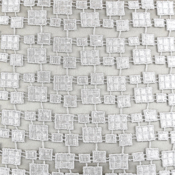 Ann Gish Metallic Mosaic Pillow In Platinum