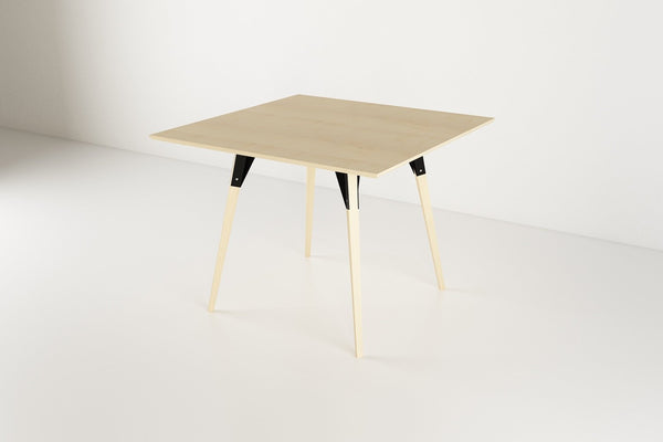 Tronk Clarke Dining Table - Square Small Walnut Black