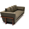 ARTLESS LRG Sofa & Ottoman w/ Walnut Base 