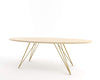 Tronk Williams Coffee Table - Oval Thin Maple Mustard