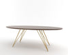 Tronk Williams Coffee Table - Oval Thin Walnut Mustard