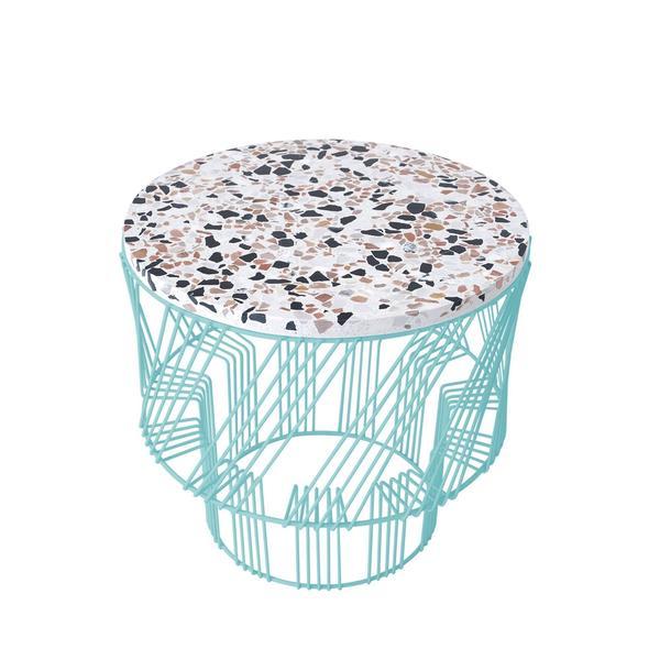BEND Terrazzo Side Table Black 