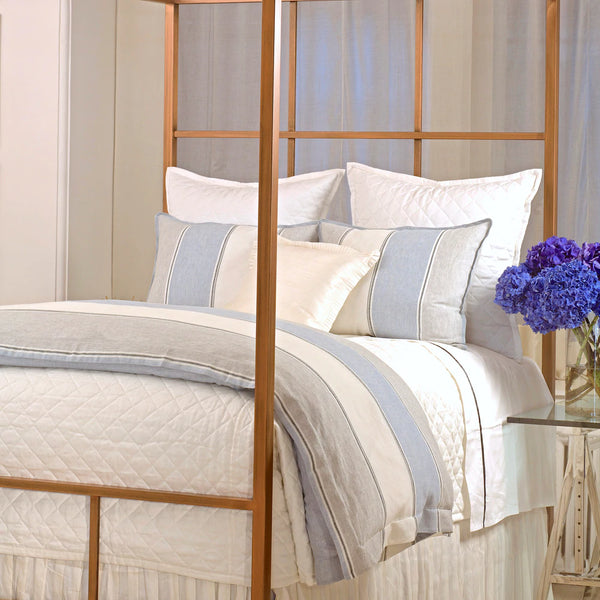 Ann Gish Linen Quilted Boudoir Sham