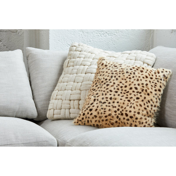 Moe's Spotted Goat Fur Pillow
