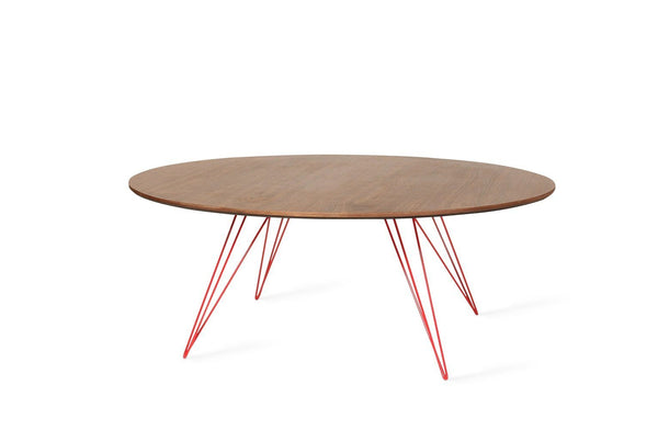 Tronk Williams Coffee Table - Circular Small Maple Blood Red