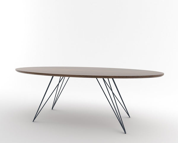 Tronk Williams Coffee Table - Oval Thin Maple Blood Red