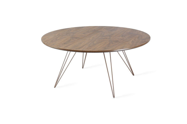 Tronk Williams Coffee Table - Circular Small Maple Blood Red