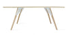 Tronk Clarke Coffee Table - Thin Oval Maple White 