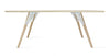 Tronk Clarke Coffee Table - Thin Oval Maple White 