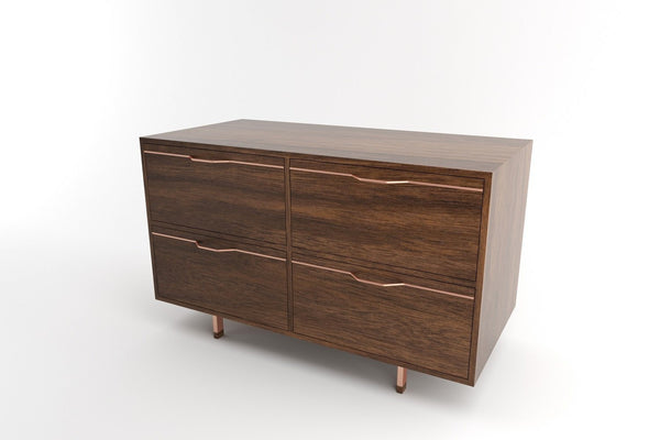 Tronk Chapman Small Storage Dresser Walnut Black 